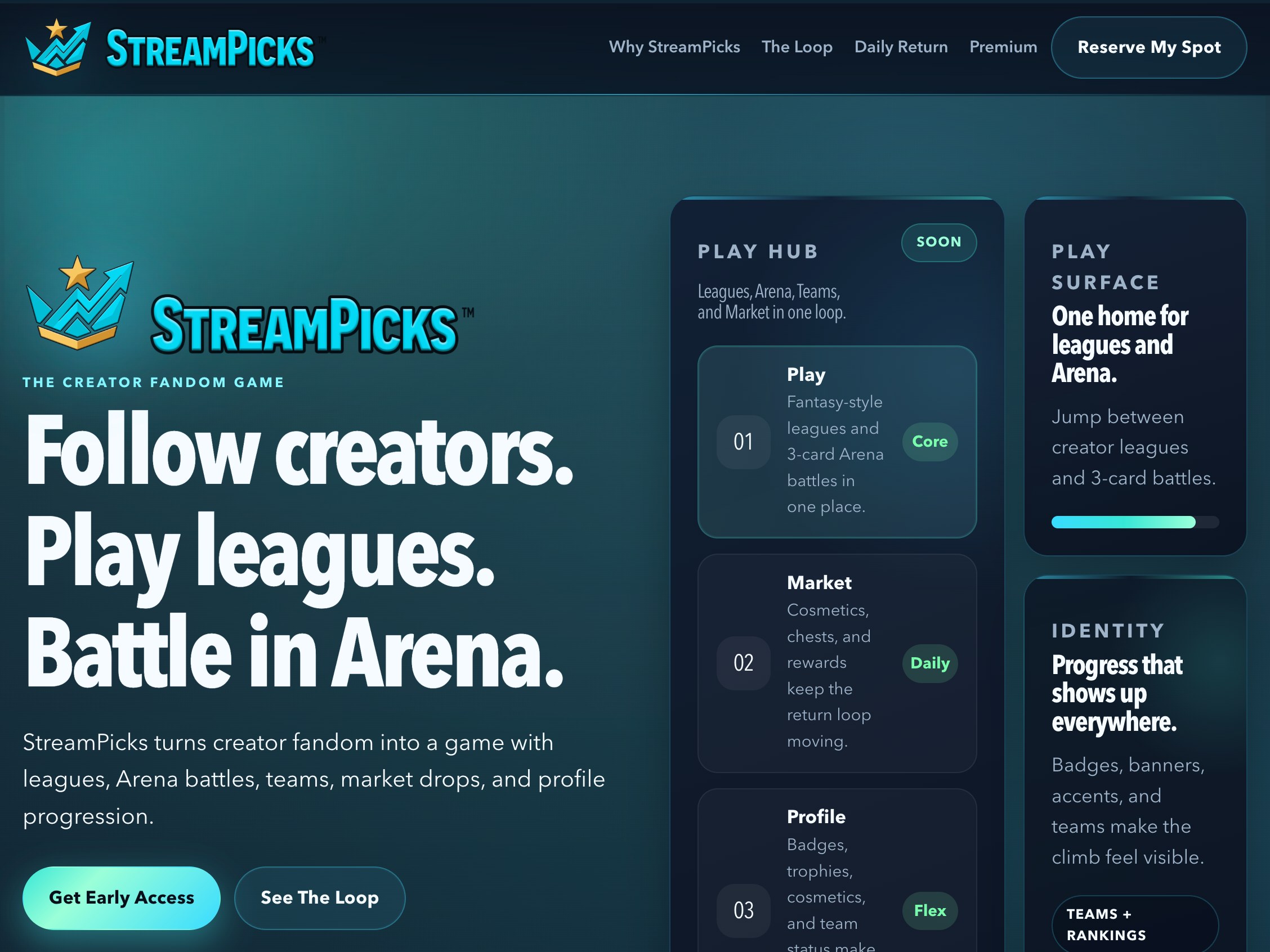 StreamPicks App website