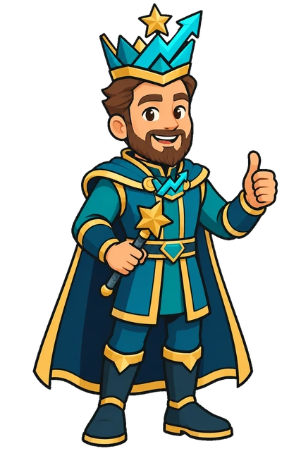 Stream King, the current StreamPicks mascot